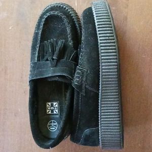 TUK suede tassel loafer creepers